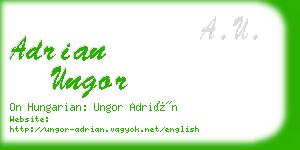 adrian ungor business card